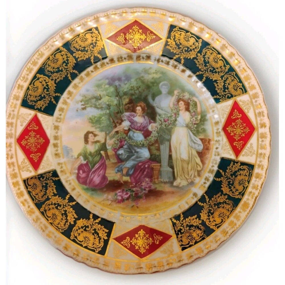 Antique Royal Vienna Austria Beehive Cabinet Plate 10" Neoclassical Scene Beehiv